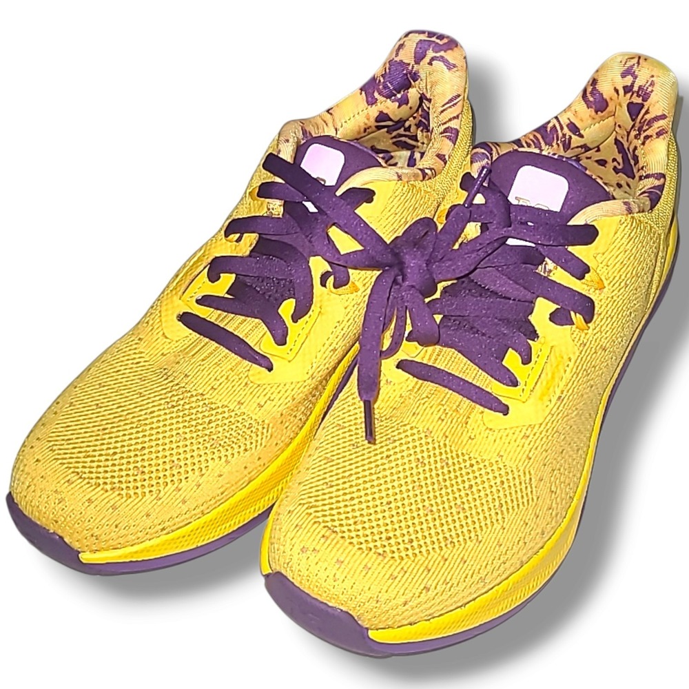 TYR Techknit RNR-1 Trainer Yellow Purple Men's 6.5 Women's 8 Running Sneaker Gym